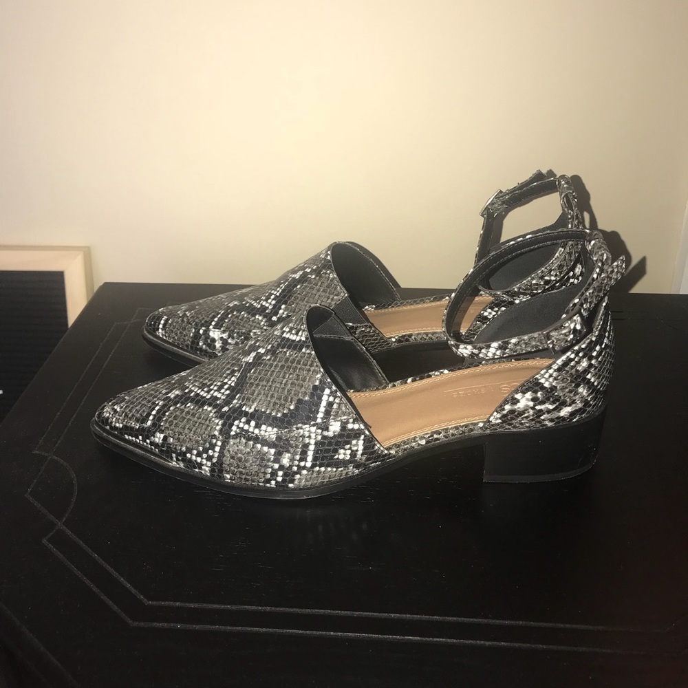 ASOS pointed block heel with ankle strap